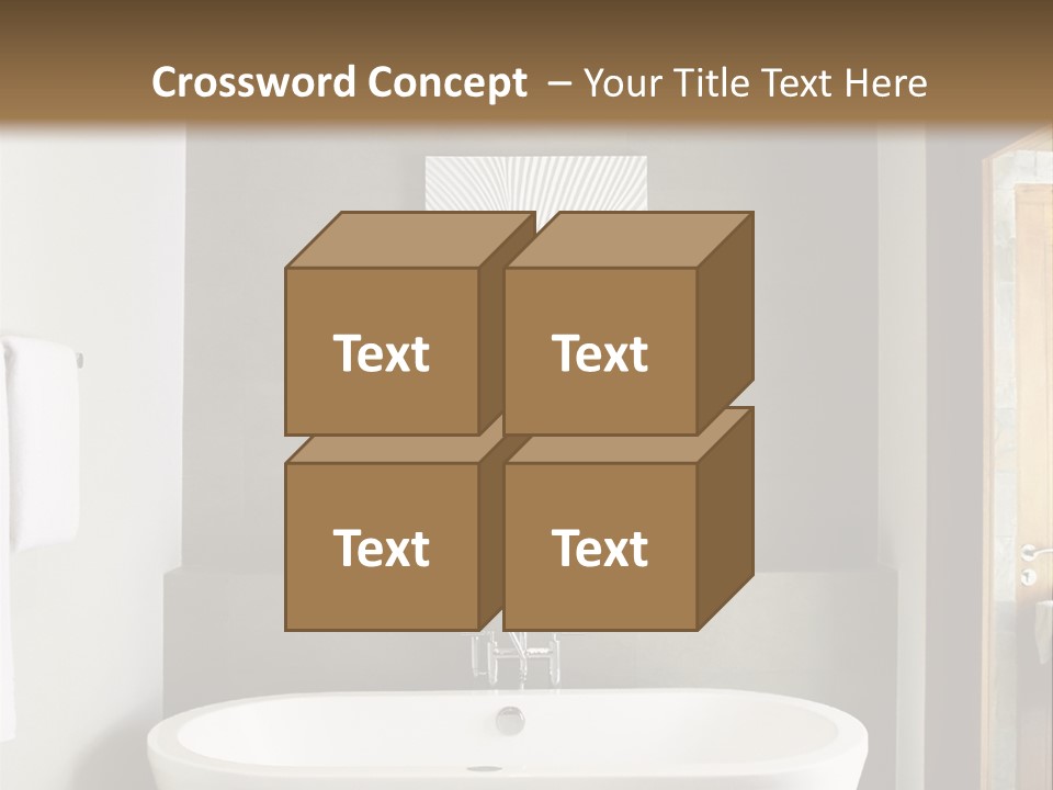 White Bathtub PowerPoint Template