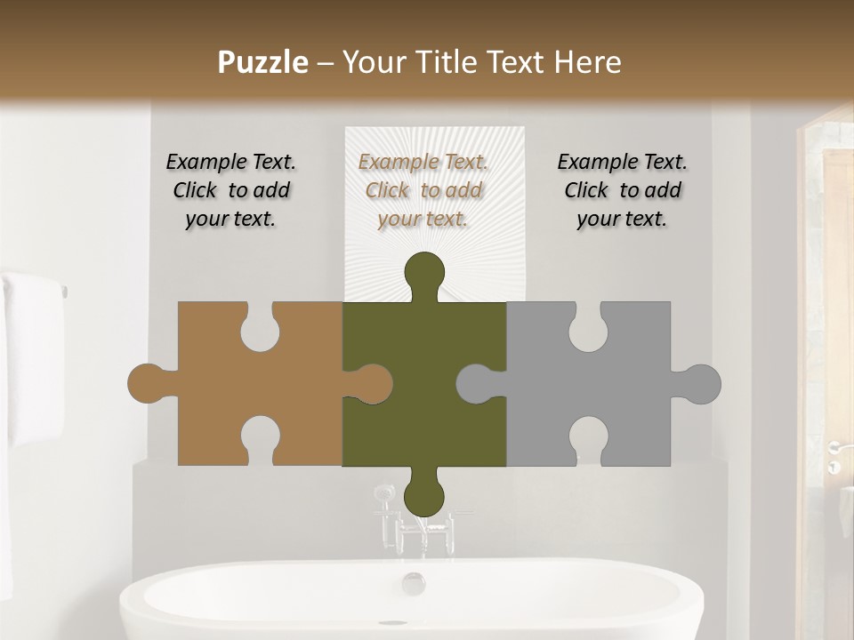 White Bathtub PowerPoint Template
