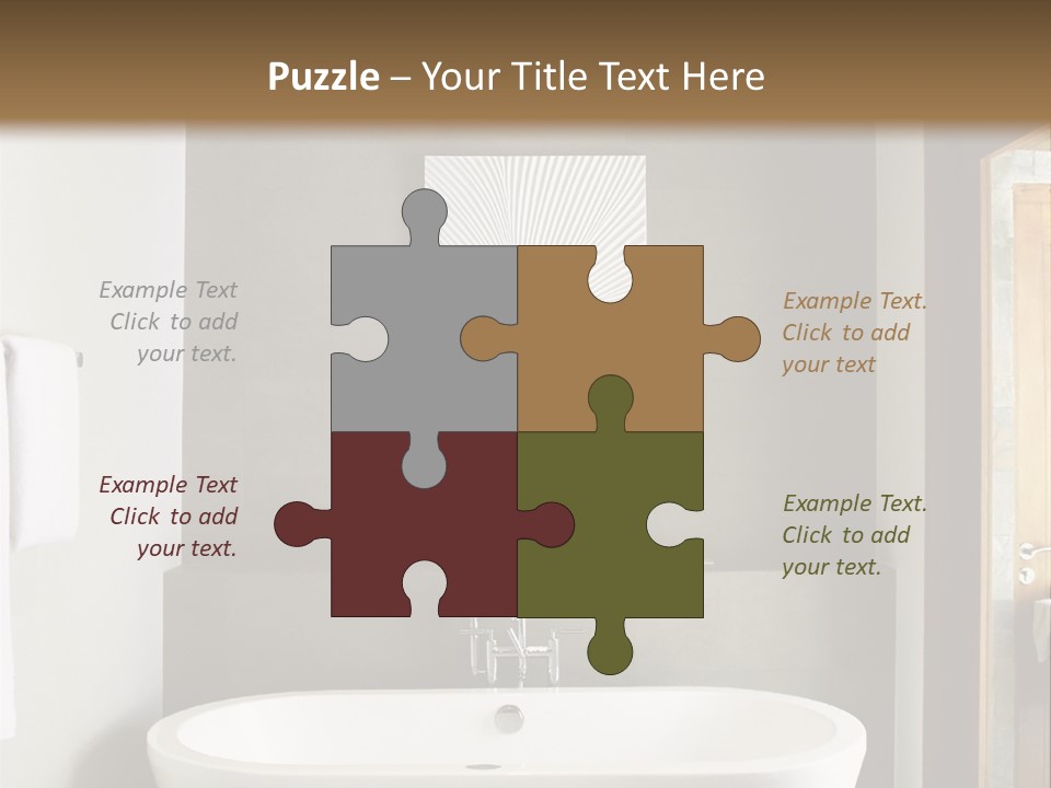 White Bathtub PowerPoint Template
