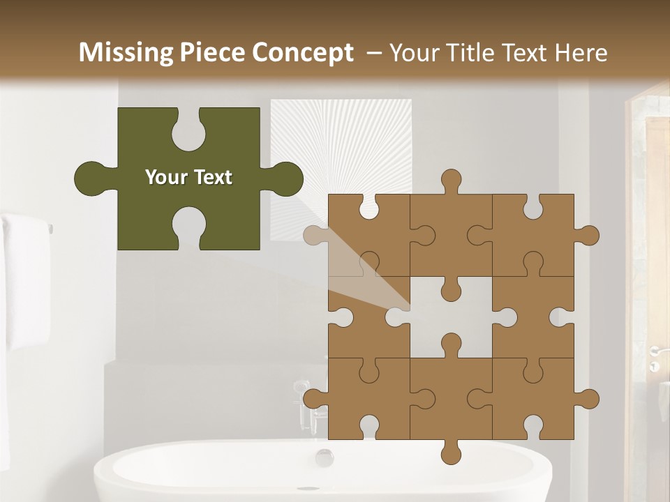 White Bathtub PowerPoint Template