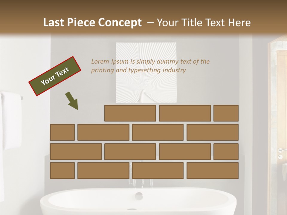 White Bathtub PowerPoint Template