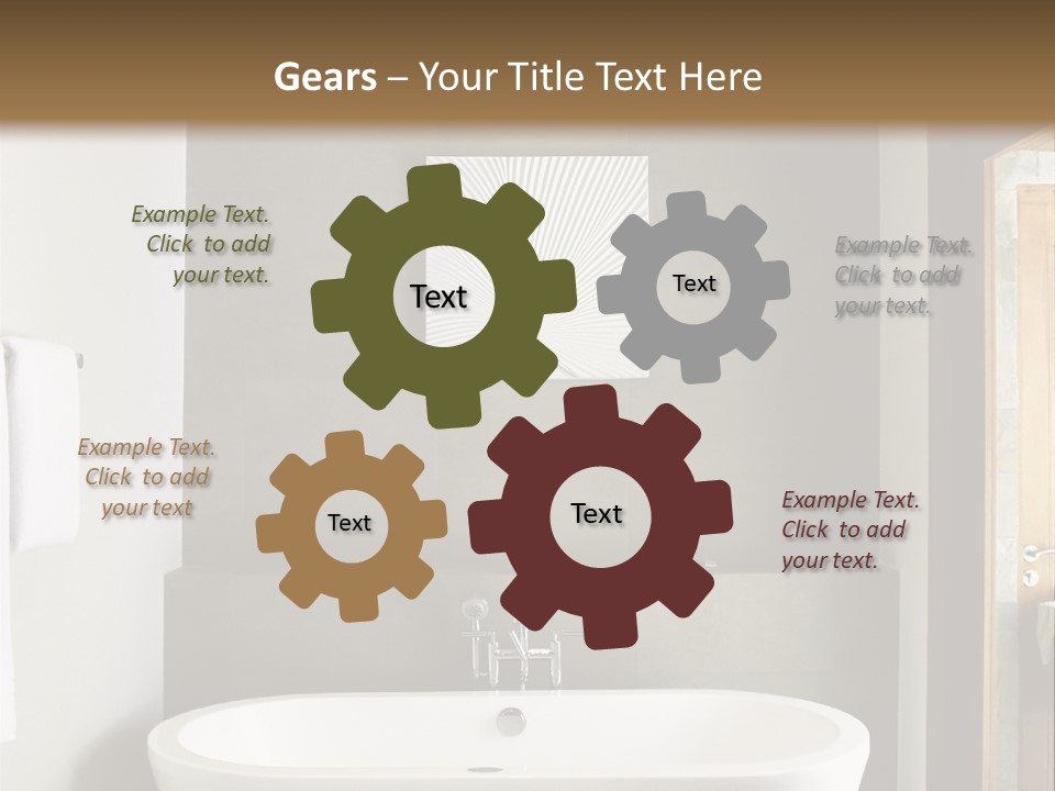 White Bathtub PowerPoint Template