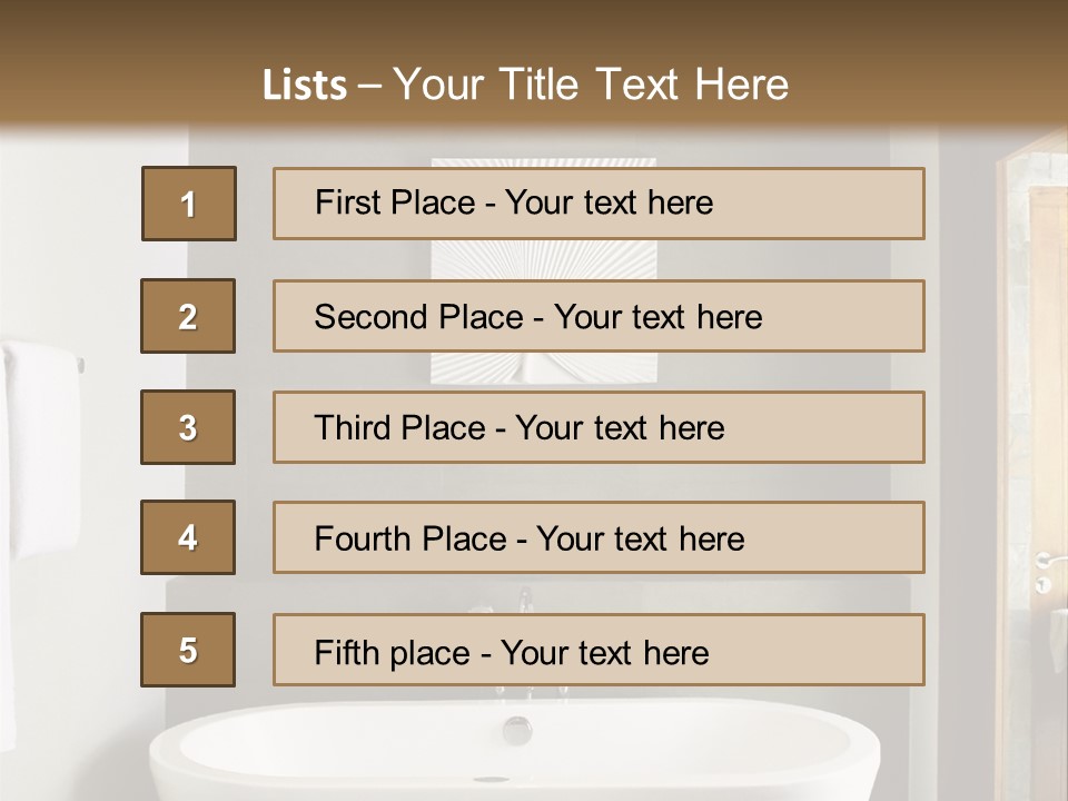 White Bathtub PowerPoint Template