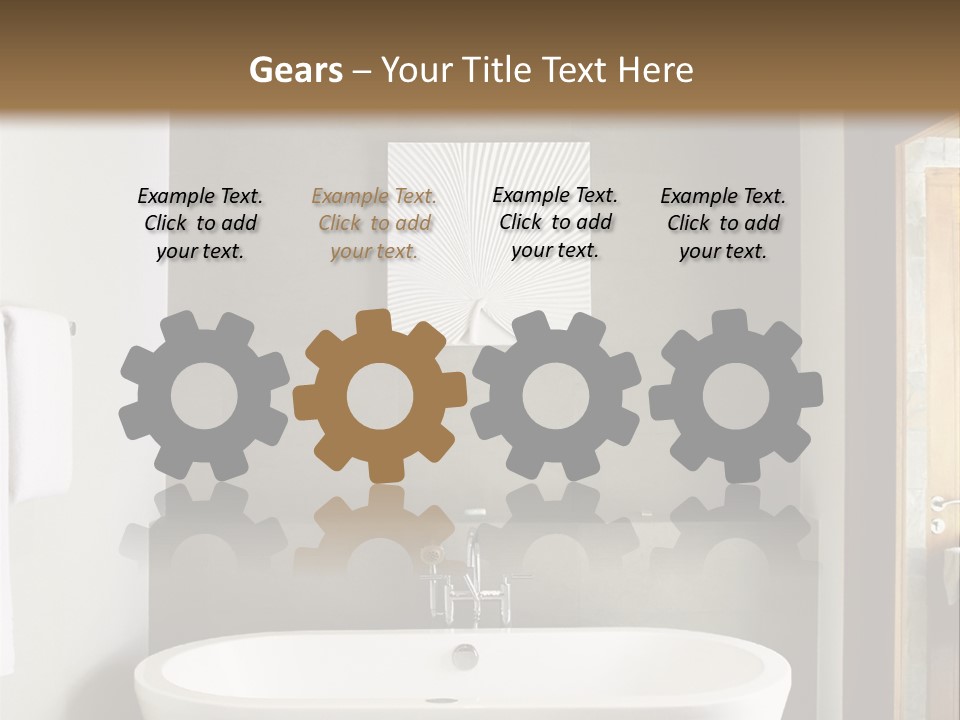White Bathtub PowerPoint Template