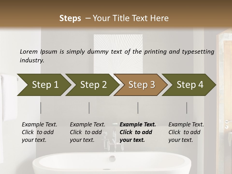 White Bathtub PowerPoint Template