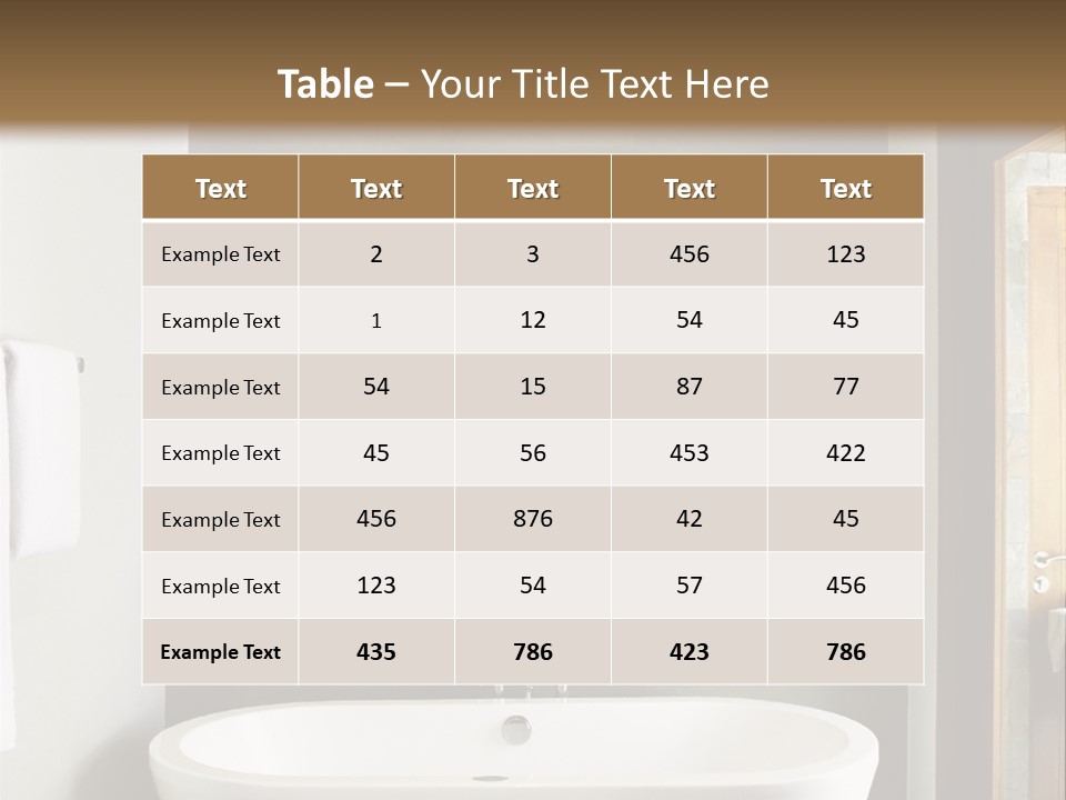 White Bathtub PowerPoint Template