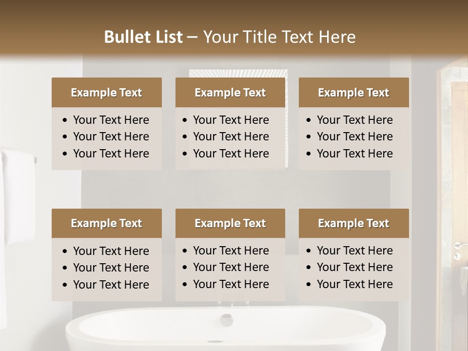 White Bathtub PowerPoint Template