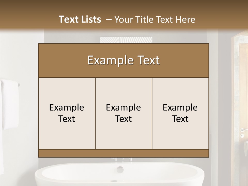 White Bathtub PowerPoint Template