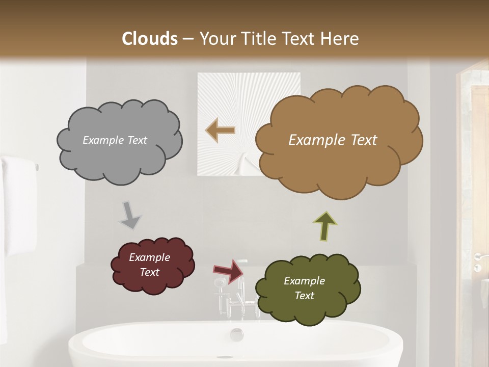 White Bathtub PowerPoint Template