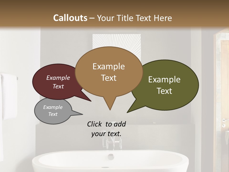 White Bathtub PowerPoint Template