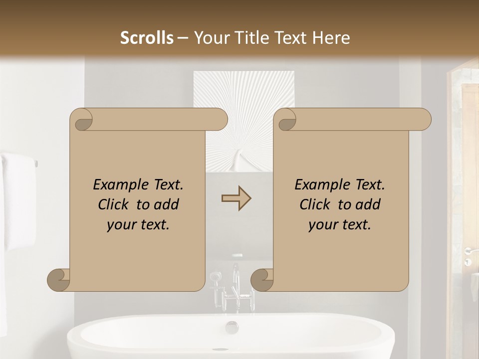 White Bathtub PowerPoint Template
