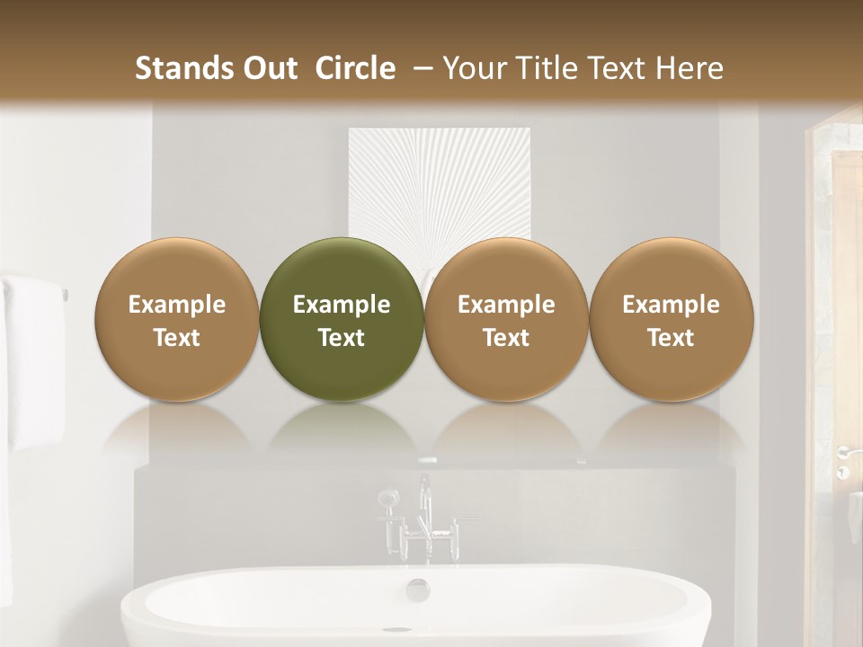White Bathtub PowerPoint Template