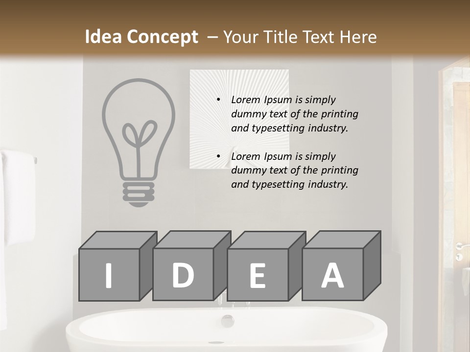 White Bathtub PowerPoint Template