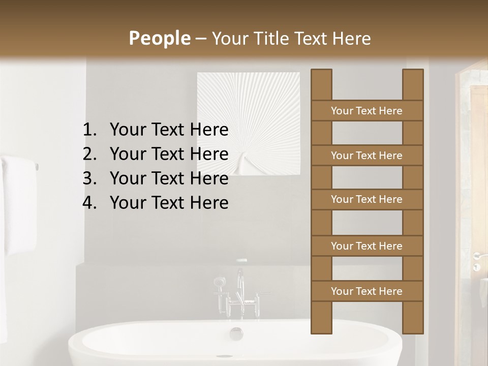 White Bathtub PowerPoint Template
