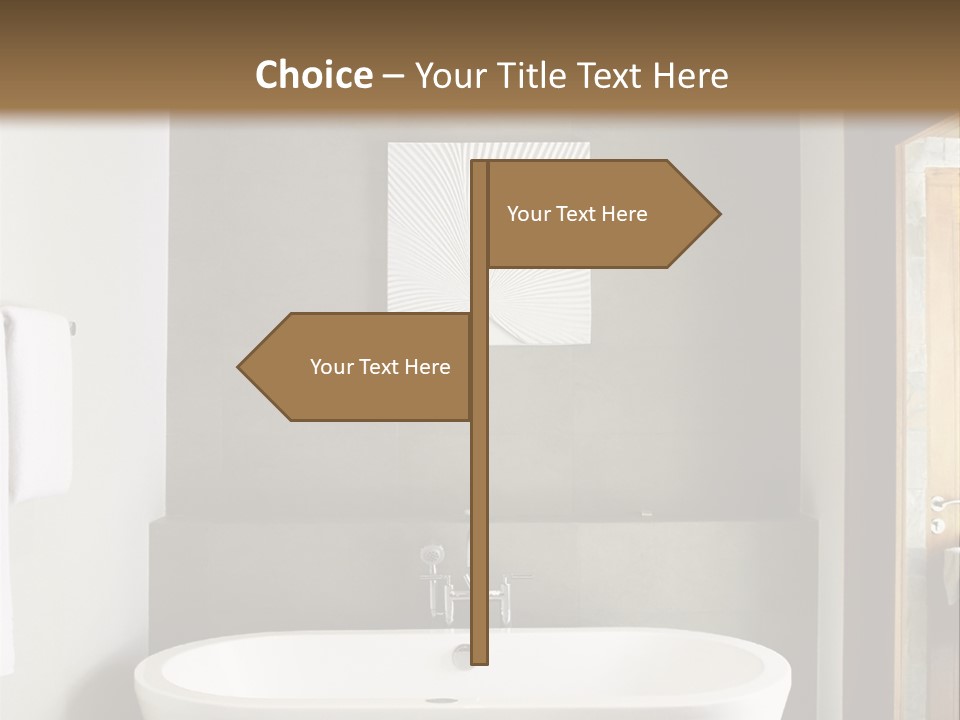 White Bathtub PowerPoint Template