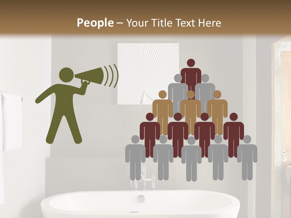 White Bathtub PowerPoint Template