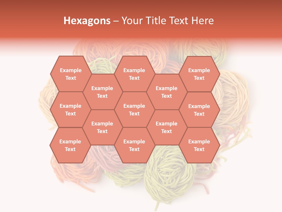 Italian Multicolored Pasta Tagliatelle On White Background PowerPoint Template