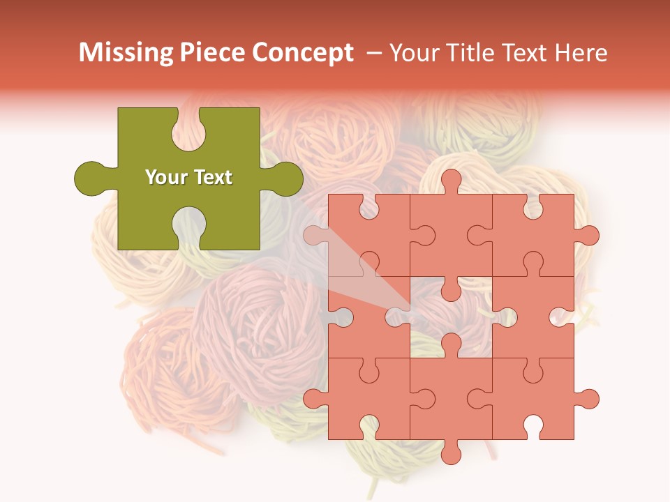 Italian Multicolored Pasta Tagliatelle On White Background PowerPoint Template