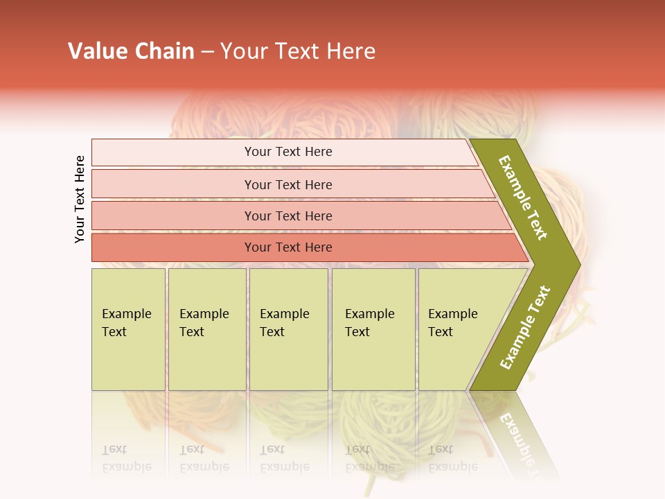 Italian Multicolored Pasta Tagliatelle On White Background PowerPoint Template