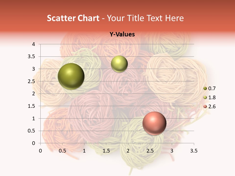 Italian Multicolored Pasta Tagliatelle On White Background PowerPoint Template