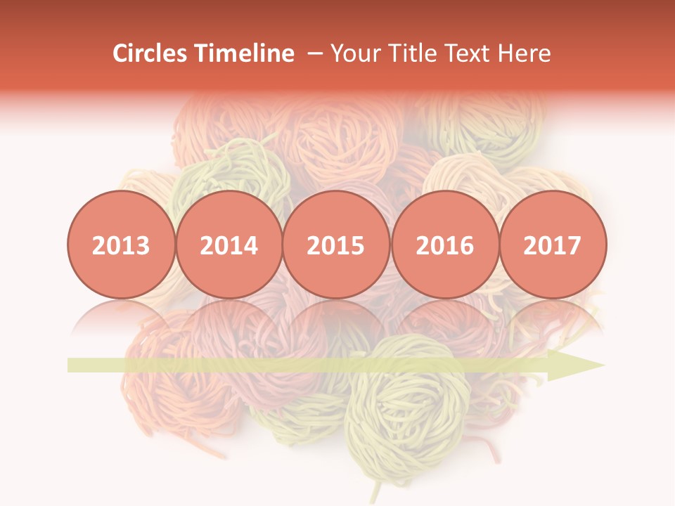 Italian Multicolored Pasta Tagliatelle On White Background PowerPoint Template