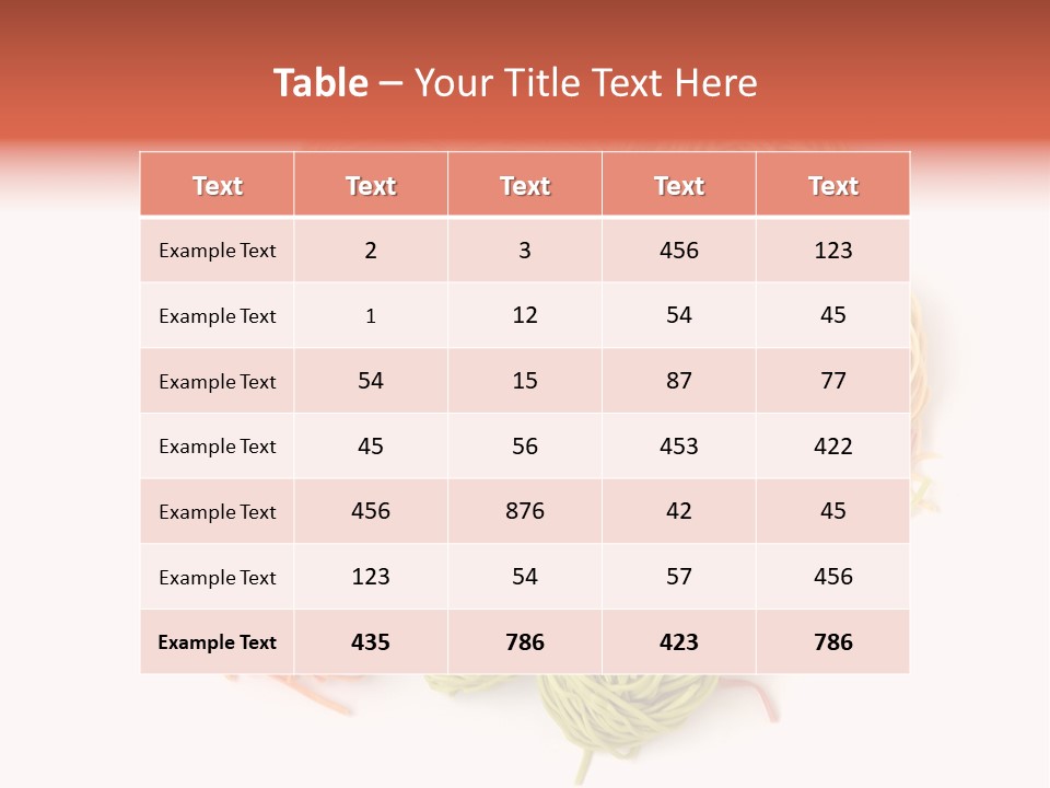 Italian Multicolored Pasta Tagliatelle On White Background PowerPoint Template