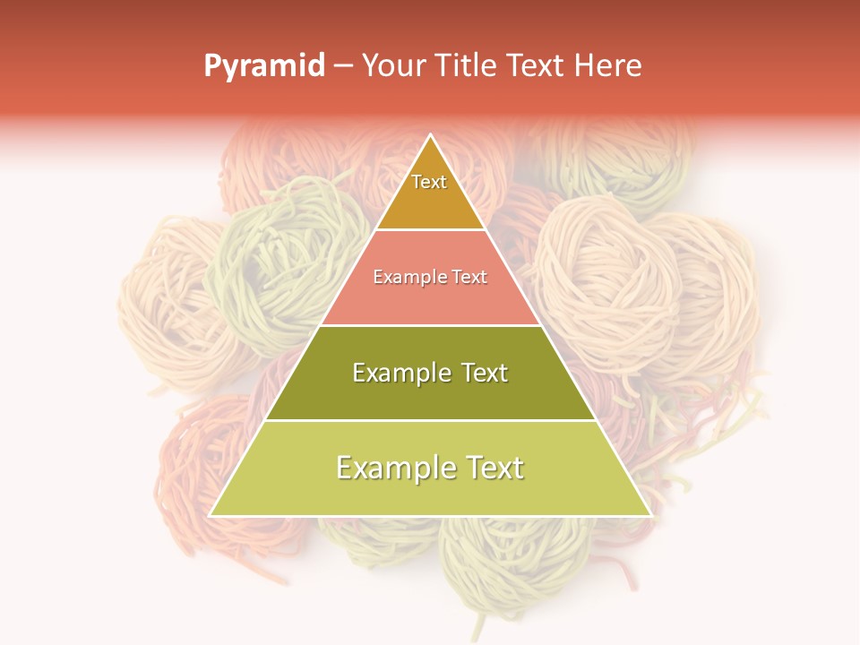 Italian Multicolored Pasta Tagliatelle On White Background PowerPoint Template