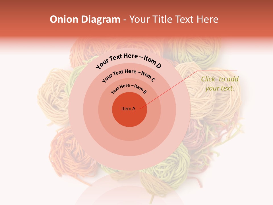 Italian Multicolored Pasta Tagliatelle On White Background PowerPoint Template