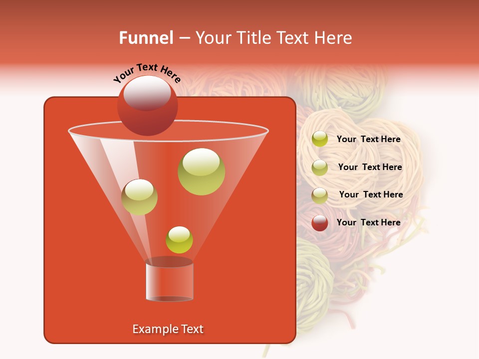 Italian Multicolored Pasta Tagliatelle On White Background PowerPoint Template