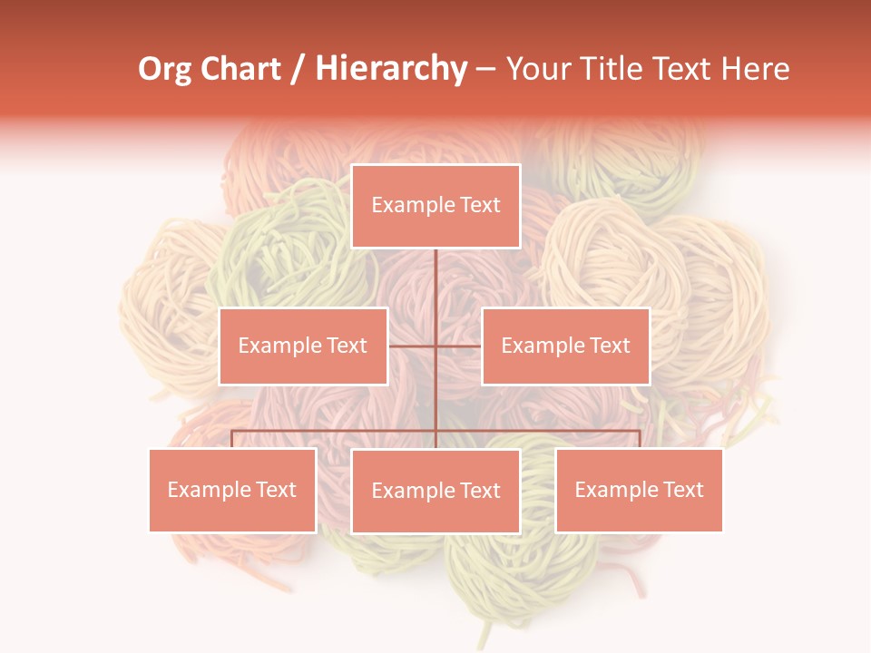 Italian Multicolored Pasta Tagliatelle On White Background PowerPoint Template