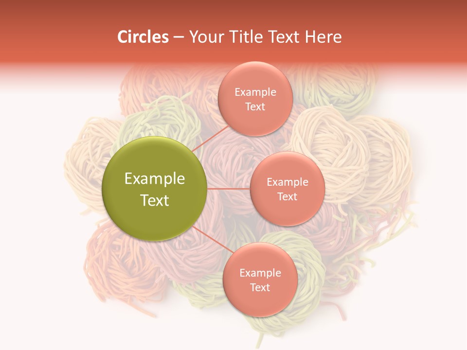 Italian Multicolored Pasta Tagliatelle On White Background PowerPoint Template