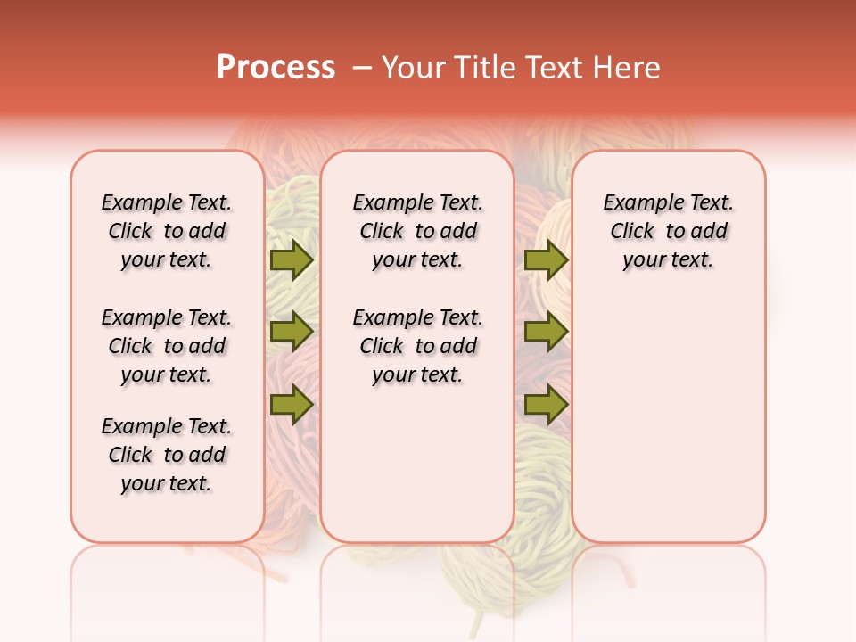Italian Multicolored Pasta Tagliatelle On White Background PowerPoint Template
