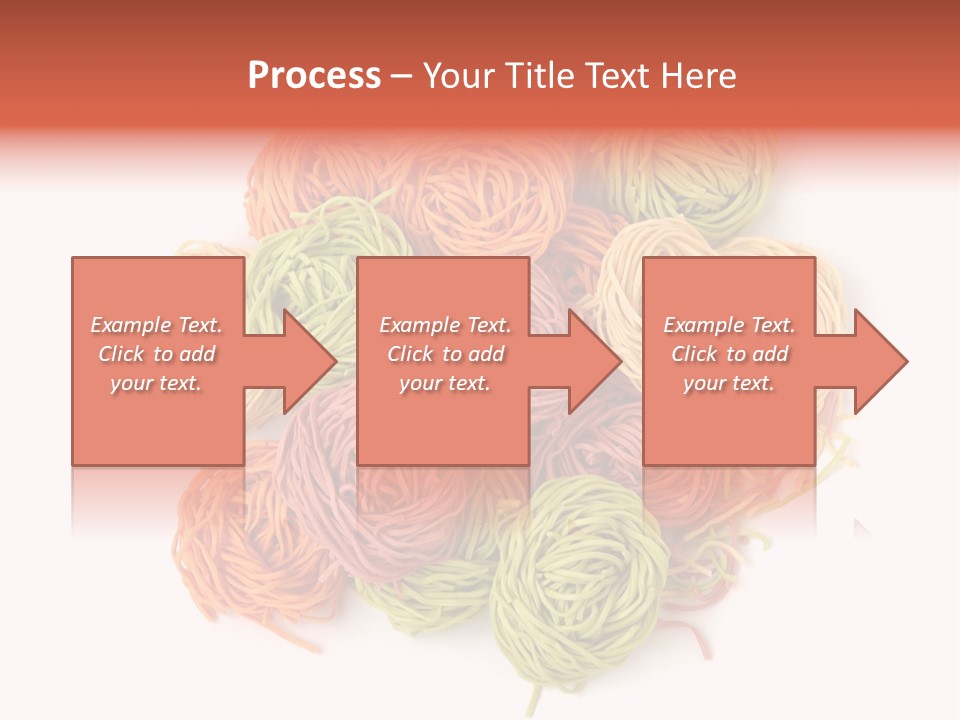 Italian Multicolored Pasta Tagliatelle On White Background PowerPoint Template