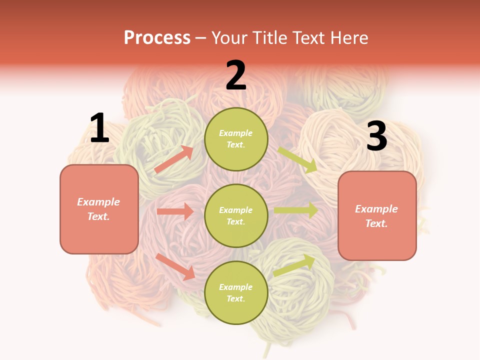 Italian Multicolored Pasta Tagliatelle On White Background PowerPoint Template