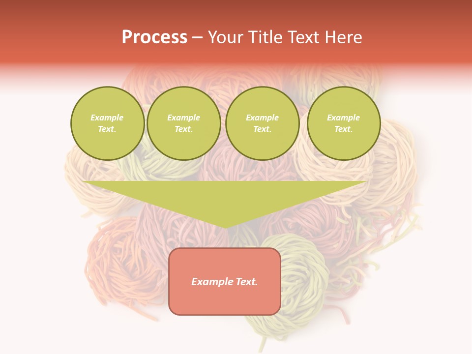 Italian Multicolored Pasta Tagliatelle On White Background PowerPoint Template