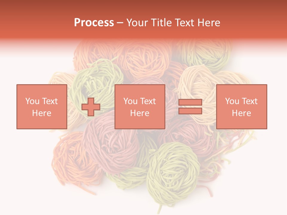 Italian Multicolored Pasta Tagliatelle On White Background PowerPoint Template