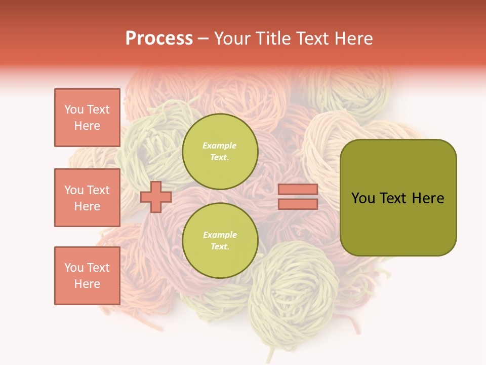 Italian Multicolored Pasta Tagliatelle On White Background PowerPoint Template