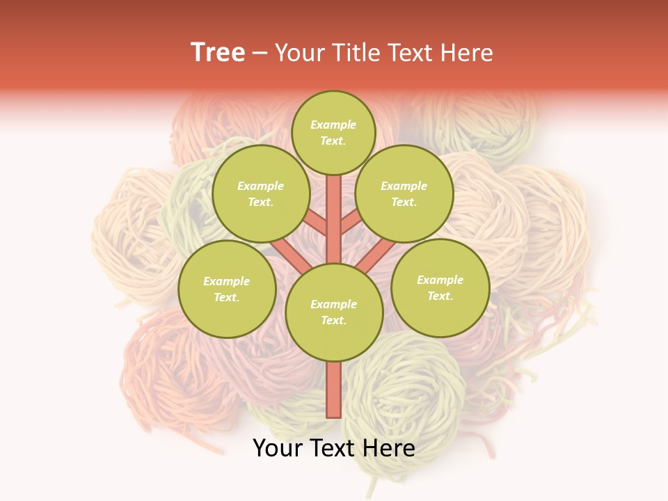 Italian Multicolored Pasta Tagliatelle On White Background PowerPoint Template