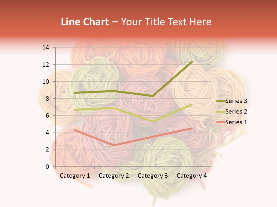 Italian Multicolored Pasta Tagliatelle On White Background PowerPoint Template