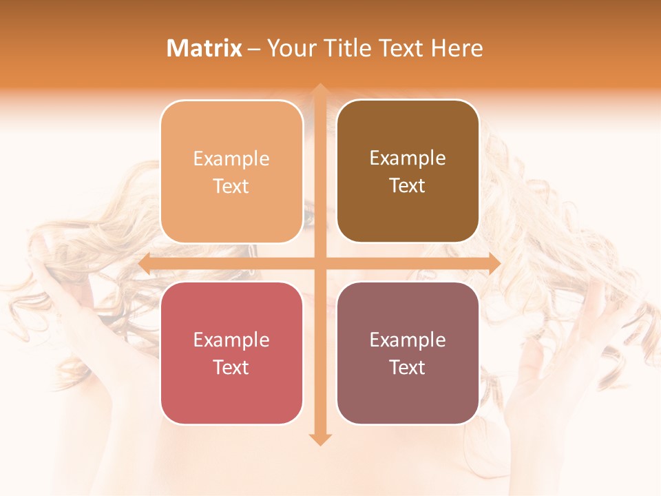 Studio Portrait Of Young Y Woman With Beautiful Hairstyle, Isolated On White Background PowerPoint Template