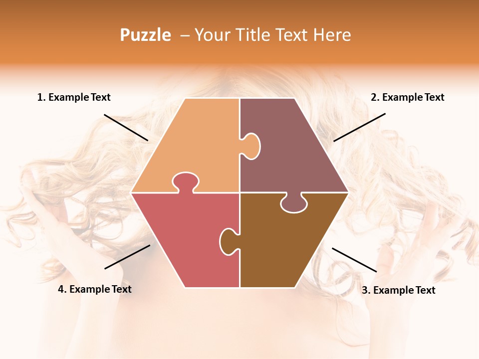 Studio Portrait Of Young Y Woman With Beautiful Hairstyle, Isolated On White Background PowerPoint Template