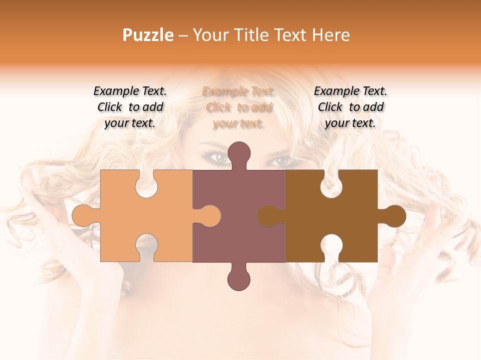 Studio Portrait Of Young Y Woman With Beautiful Hairstyle, Isolated On White Background PowerPoint Template