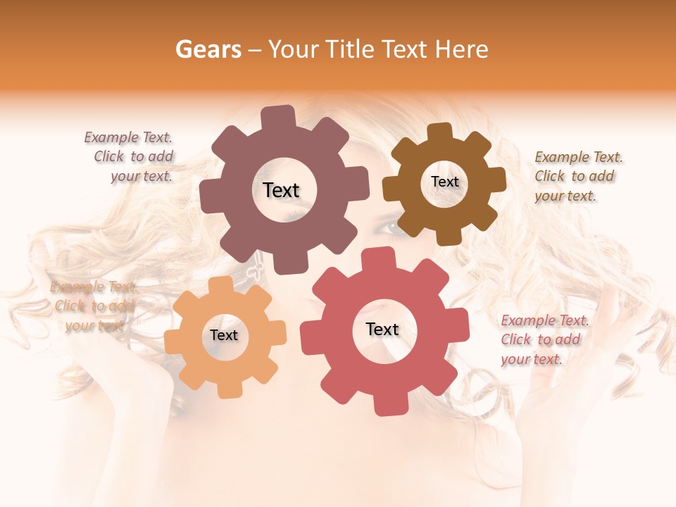 Studio Portrait Of Young Y Woman With Beautiful Hairstyle, Isolated On White Background PowerPoint Template