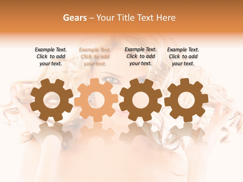 Studio Portrait Of Young Y Woman With Beautiful Hairstyle, Isolated On White Background PowerPoint Template