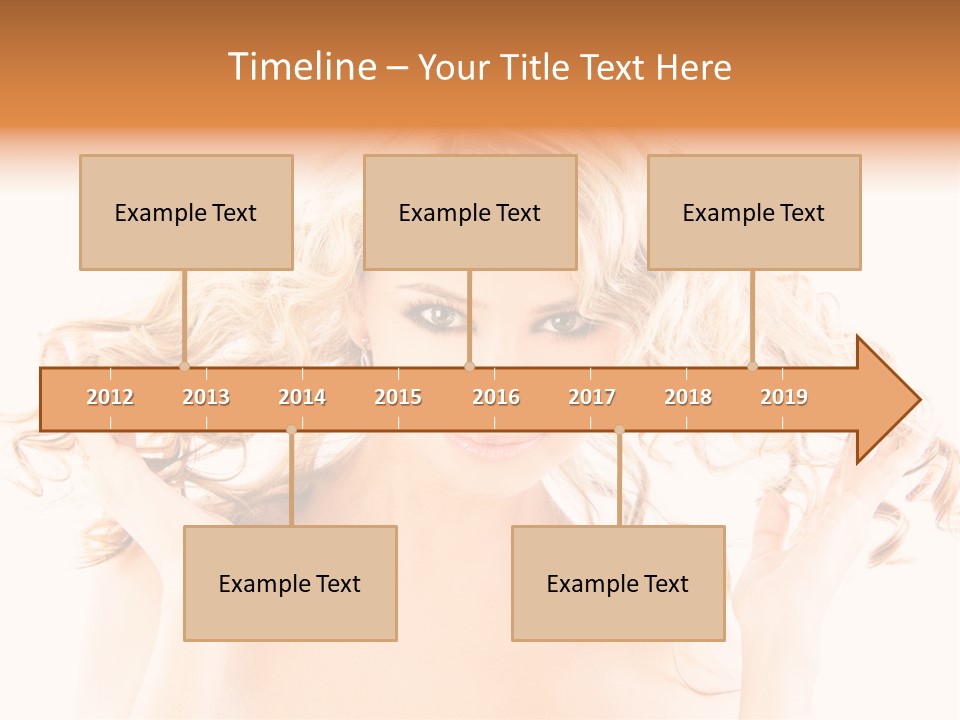 Studio Portrait Of Young Y Woman With Beautiful Hairstyle, Isolated On White Background PowerPoint Template