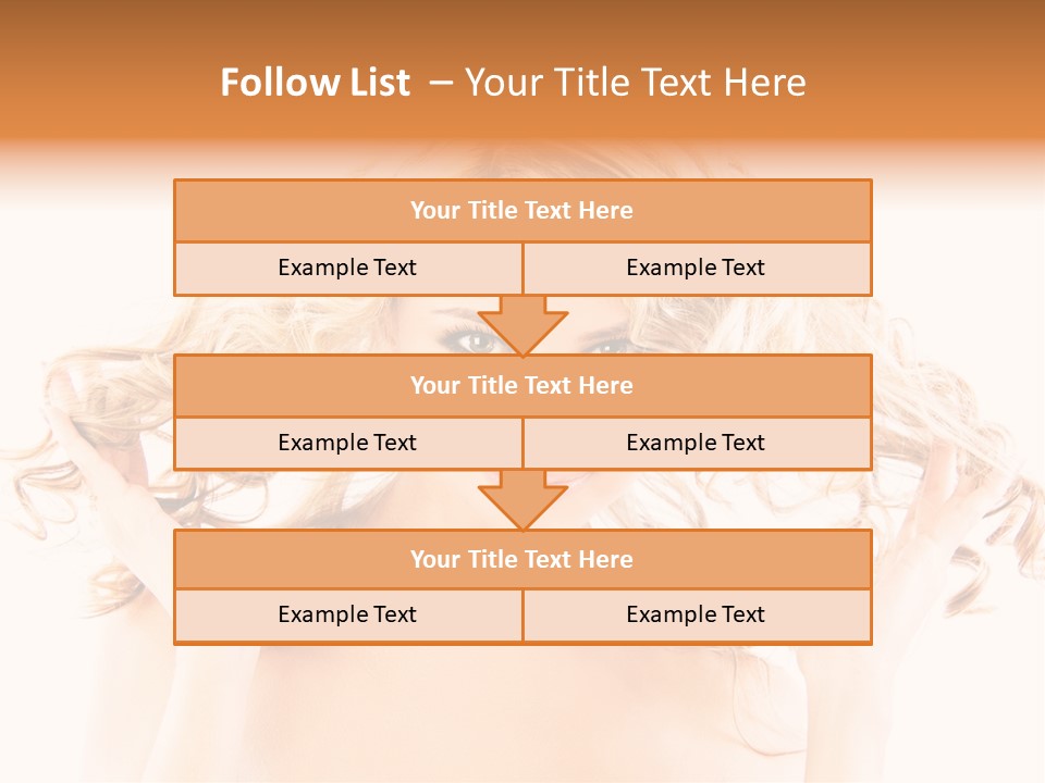 Studio Portrait Of Young Y Woman With Beautiful Hairstyle, Isolated On White Background PowerPoint Template