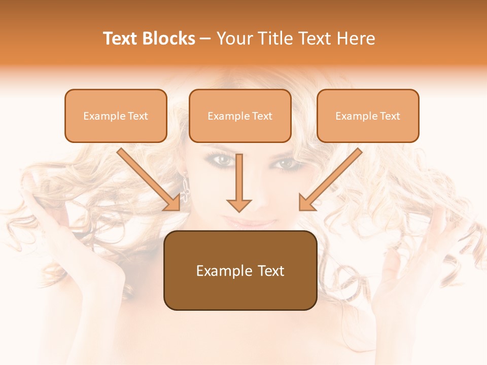 Studio Portrait Of Young Y Woman With Beautiful Hairstyle, Isolated On White Background PowerPoint Template