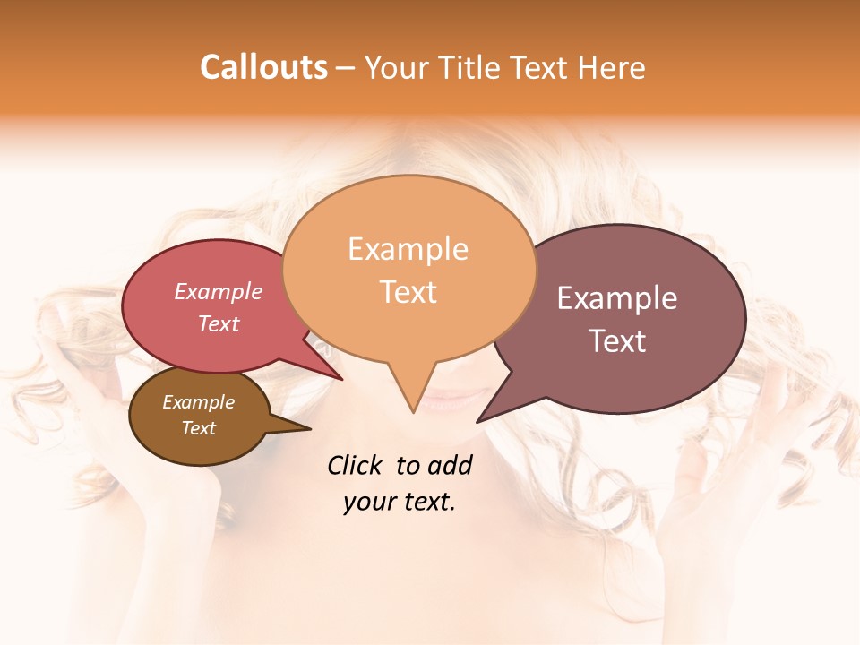 Studio Portrait Of Young Y Woman With Beautiful Hairstyle, Isolated On White Background PowerPoint Template