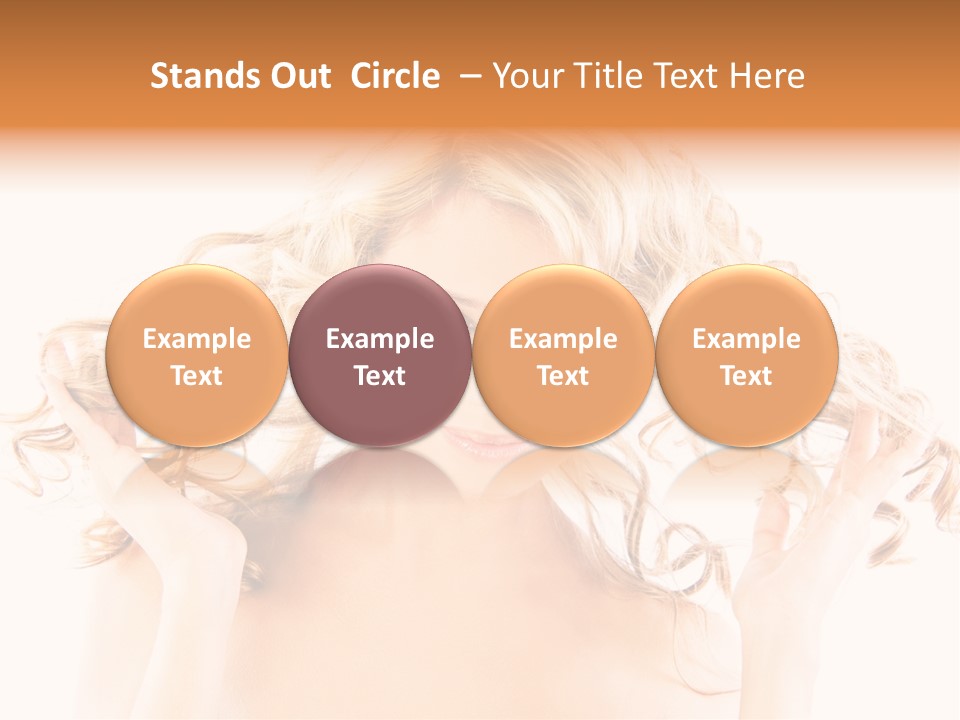 Studio Portrait Of Young Y Woman With Beautiful Hairstyle, Isolated On White Background PowerPoint Template