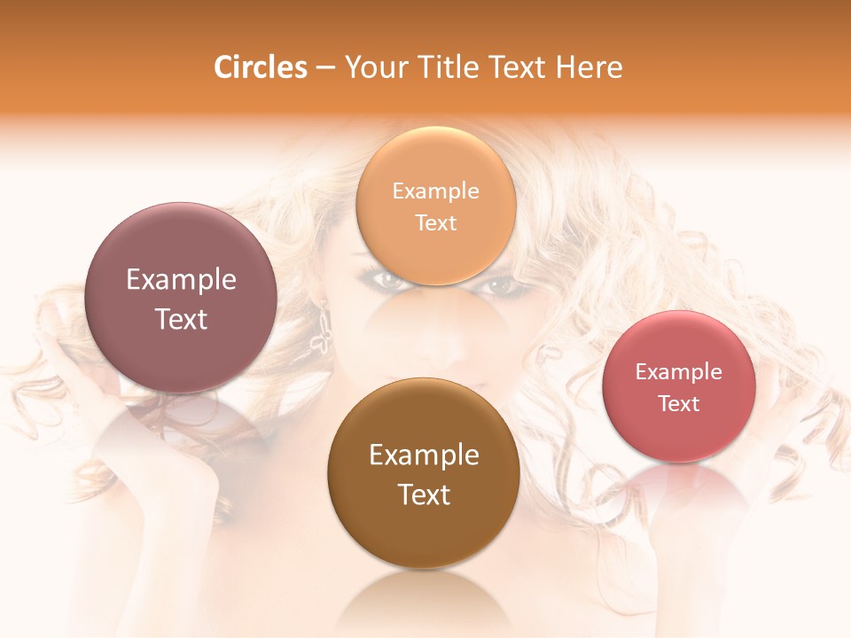 Studio Portrait Of Young Y Woman With Beautiful Hairstyle, Isolated On White Background PowerPoint Template